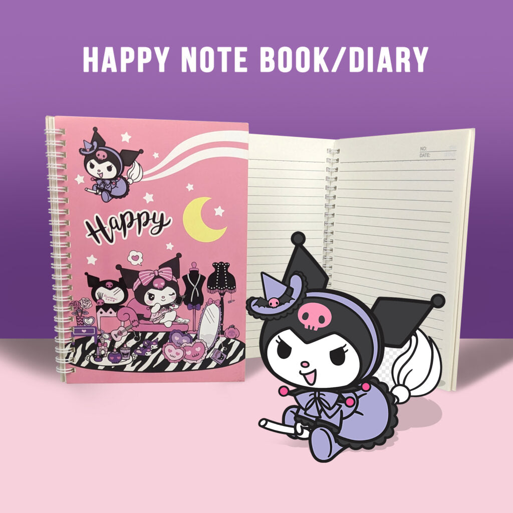 A5 Lined Kuromi Notebook