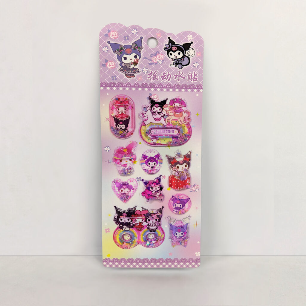 Sanrio Themed 3D Water Shake Stickers for Kids