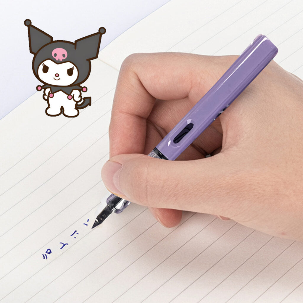 Kuromi-themed Fountain Ink Pen Set – 2 Pen and 2 Refills