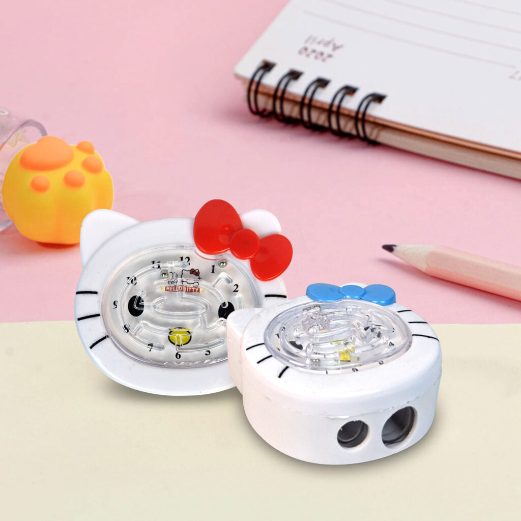 Hello Kitty Cartoon Shaped Pencil Sharpener with Mini Game