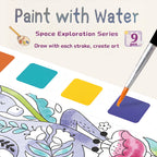 Space Water Color Painting Book with Brush For Kids
