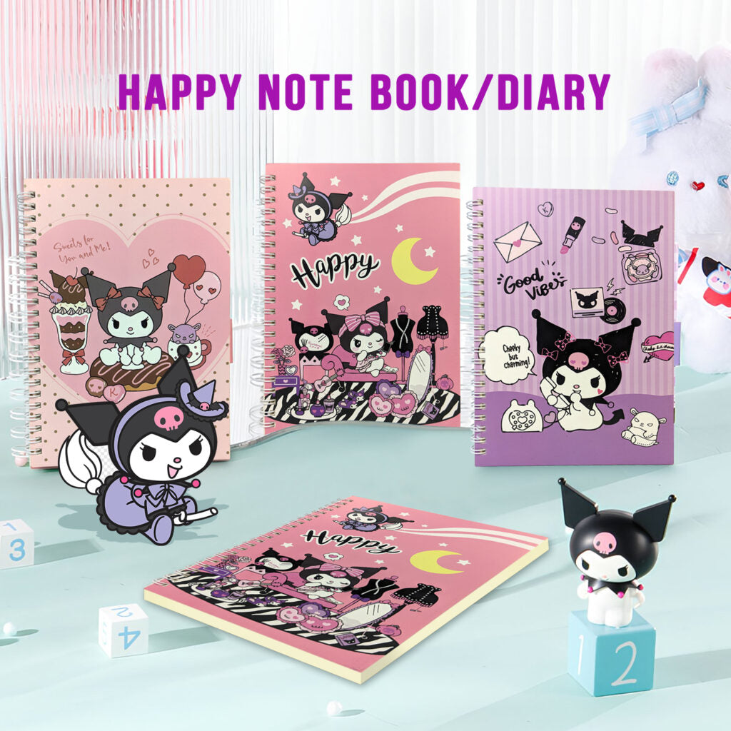 A5 Lined Kuromi Notebook