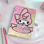 Plush Fluffy Cartoon Diary - Soft Fur Lined Journal
