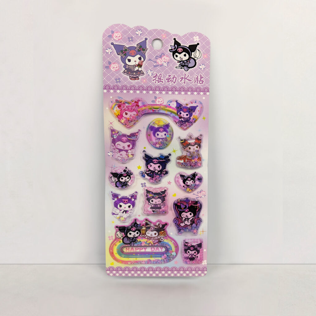 Sanrio Themed 3D Water Shake Stickers for Kids