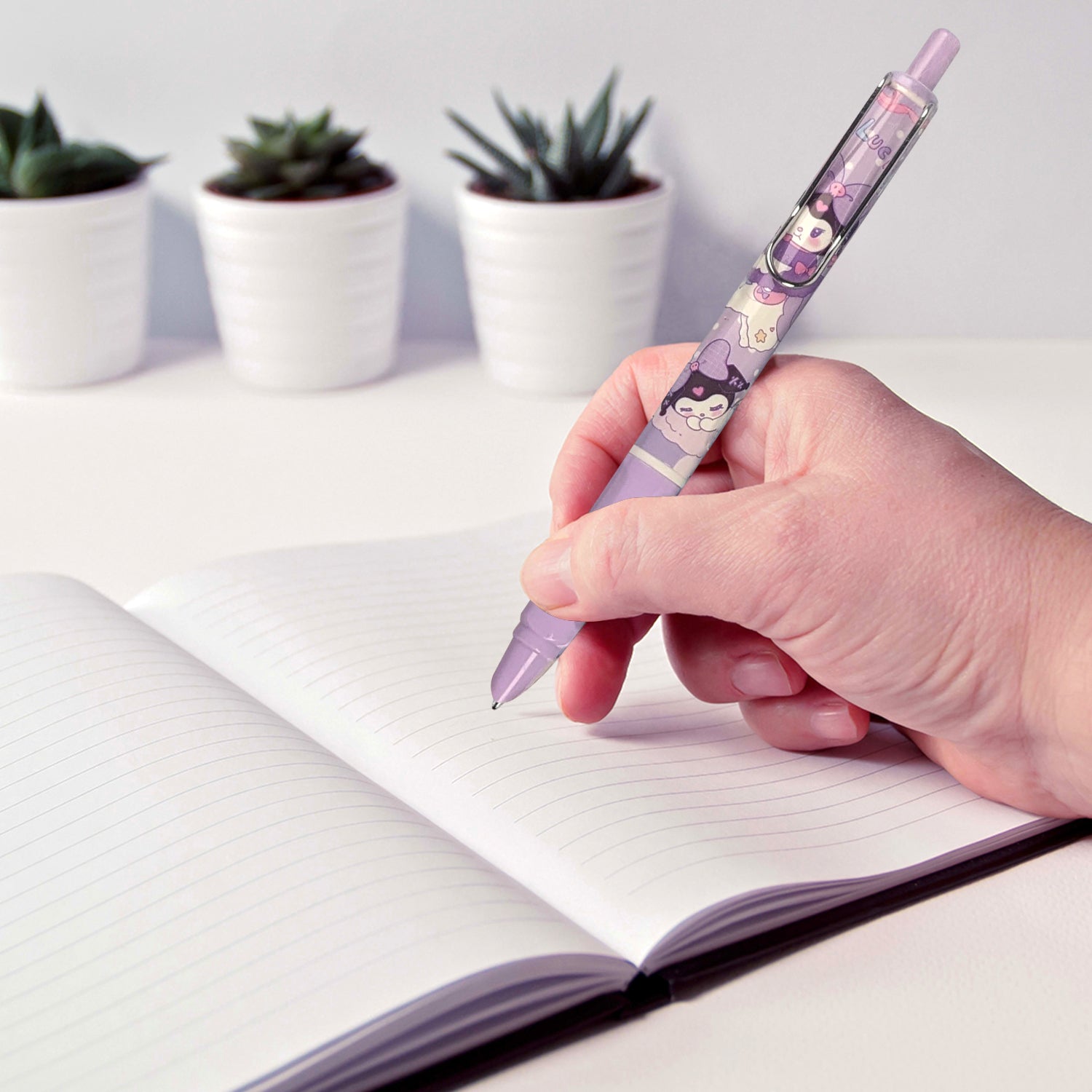 Sanrio line Kuromi My Melody Fountain Ink Pen – Premium Writing Set with 2 Pens and Refills