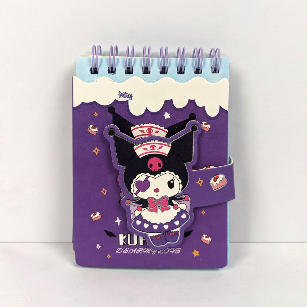 Kuromi Mini Spiral Notebook – Cute Pocket Diary for Kids