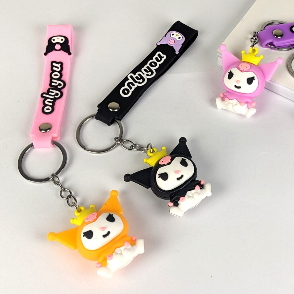 Senorio line Kuromi Silicone Keychain