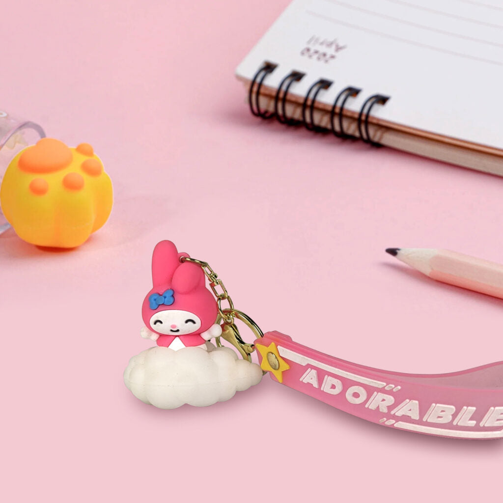 Silicone Sanrio Line characters Keychain with light