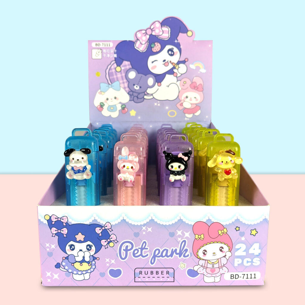 Push-pull pen-style Eraser Sanrio line Characters