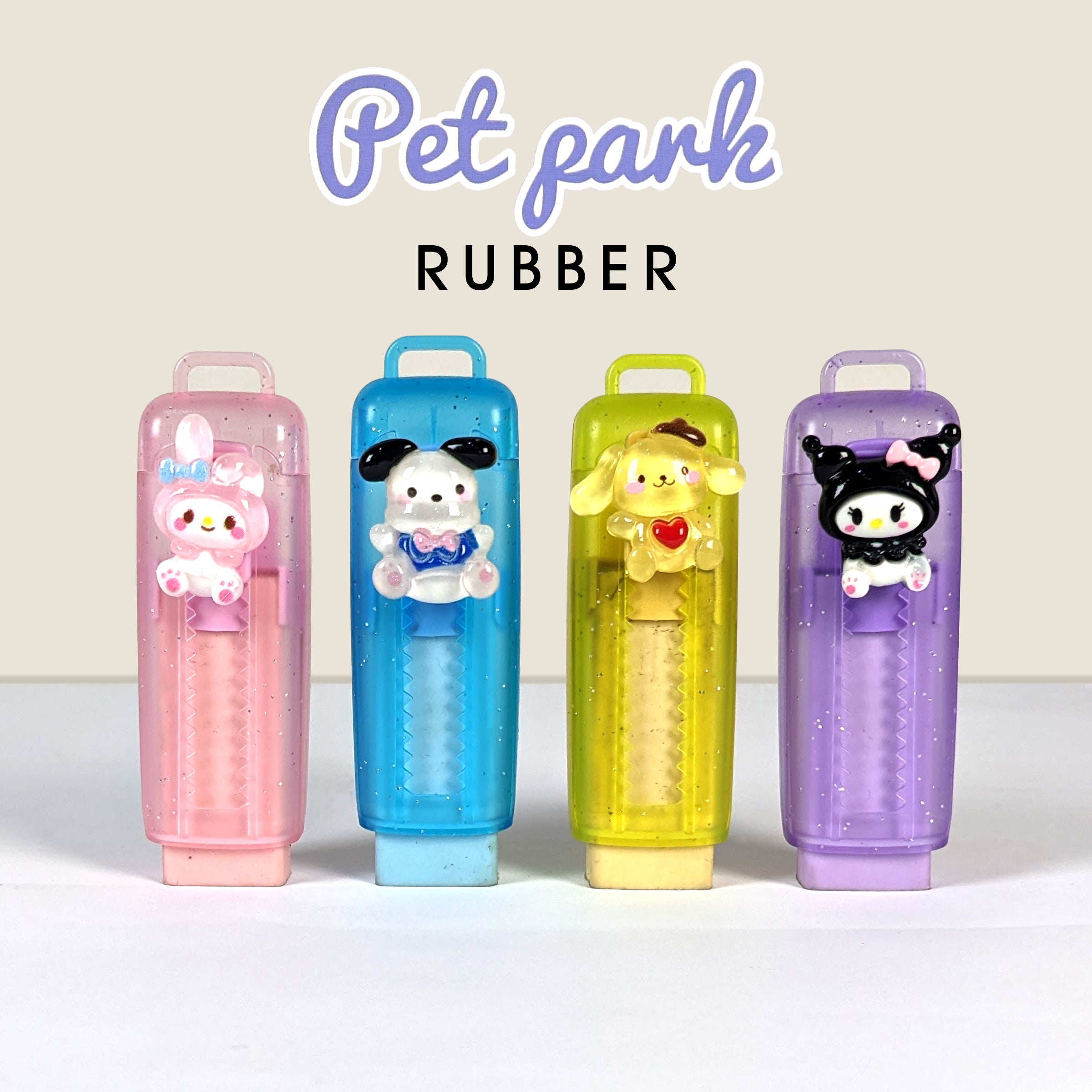 Push-pull pen-style Eraser Sanrio line Characters