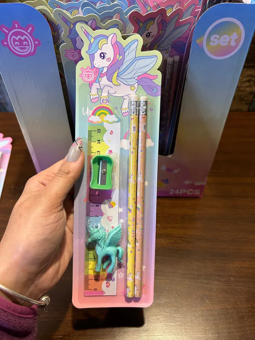 Unicorn &amp; Space Themed Kids Stationery Set - School Supplies