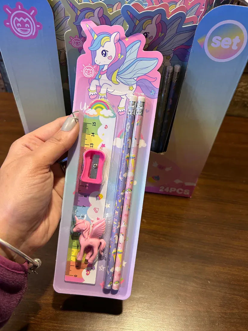 Unicorn &amp; Space Themed Kids Stationery Set - School Supplies