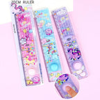 Sanrio-line Kuromi My Melody Character Water Game Ruler 20 cm