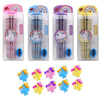 Unicorn Writing Pencils Pack of 12 with Eraser and Sharpeners