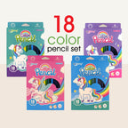 Yalong Color Pencils Triangle Pole Pack of 18 for Art Drawing