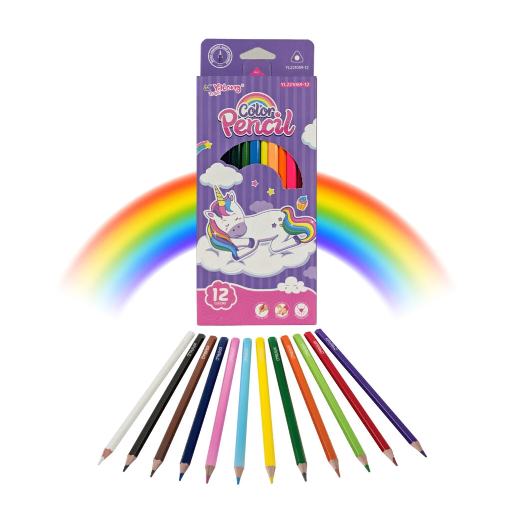 Yalong Colored Triangle Pole Pencils Pack of 12