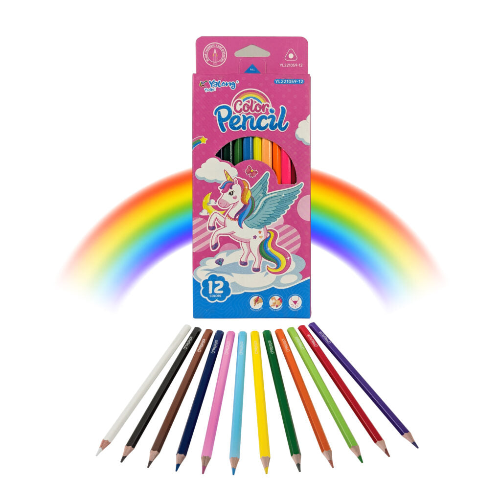 Yalong Colored Triangle Pole Pencils Pack of 12