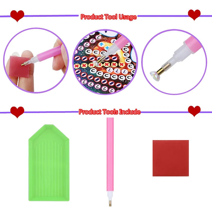 3D Diamond Art Kit for Kids