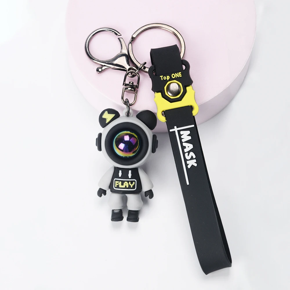 Small Size Silicone Astronaut Space Robot Keychain