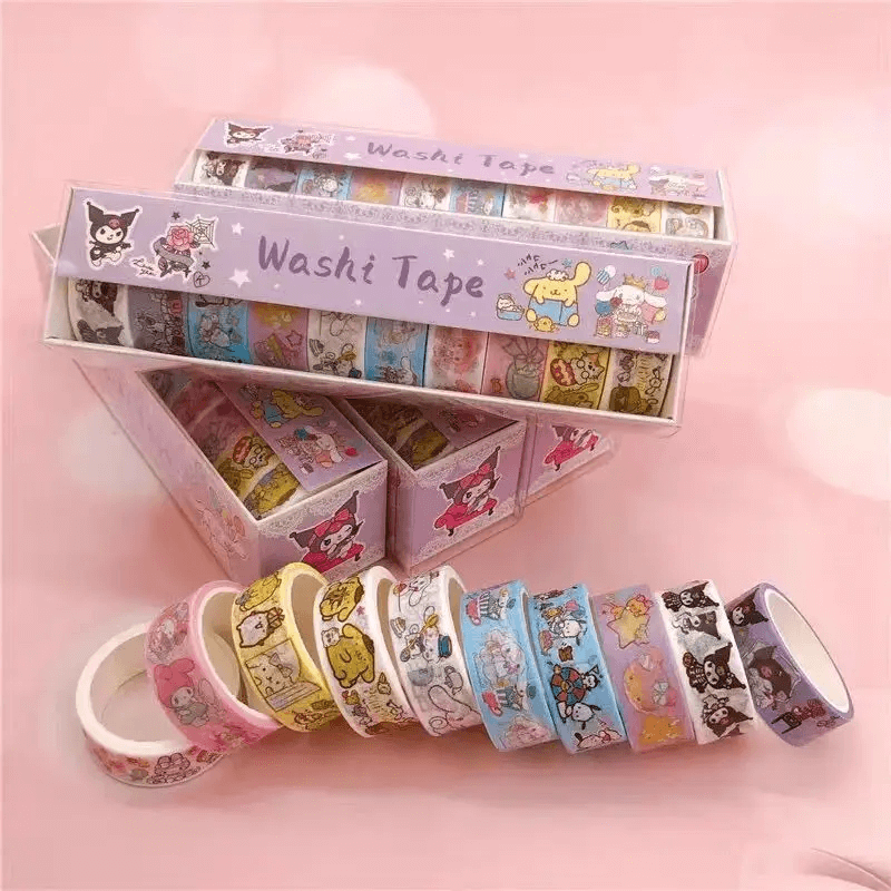 Cute Sanrio Washi Tape Set – 10 Rolls