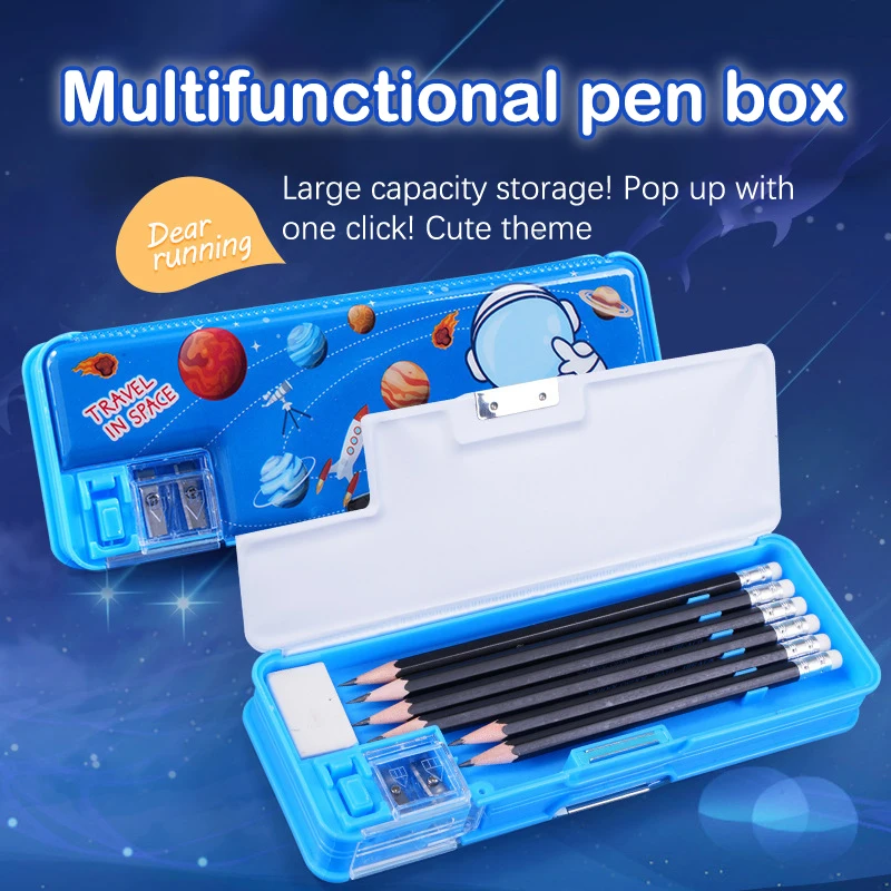 Space Theme Pencil Box for Kids