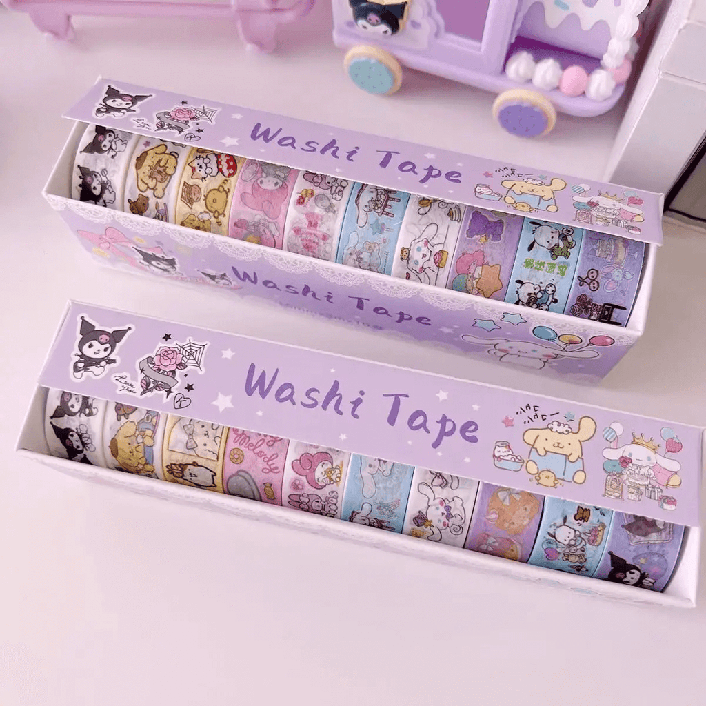 Cute Sanrio Washi Tape Set – 10 Rolls