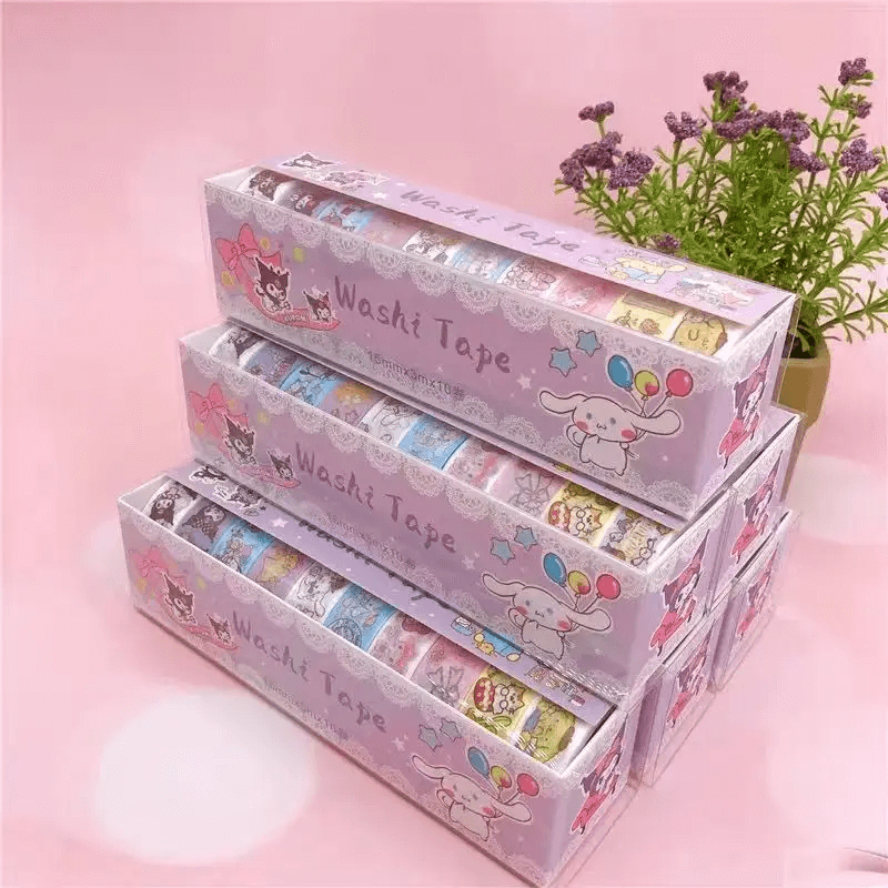 Cute Sanrio Washi Tape Set – 10 Rolls
