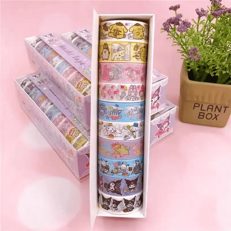 Cute Sanrio Washi Tape Set – 10 Rolls