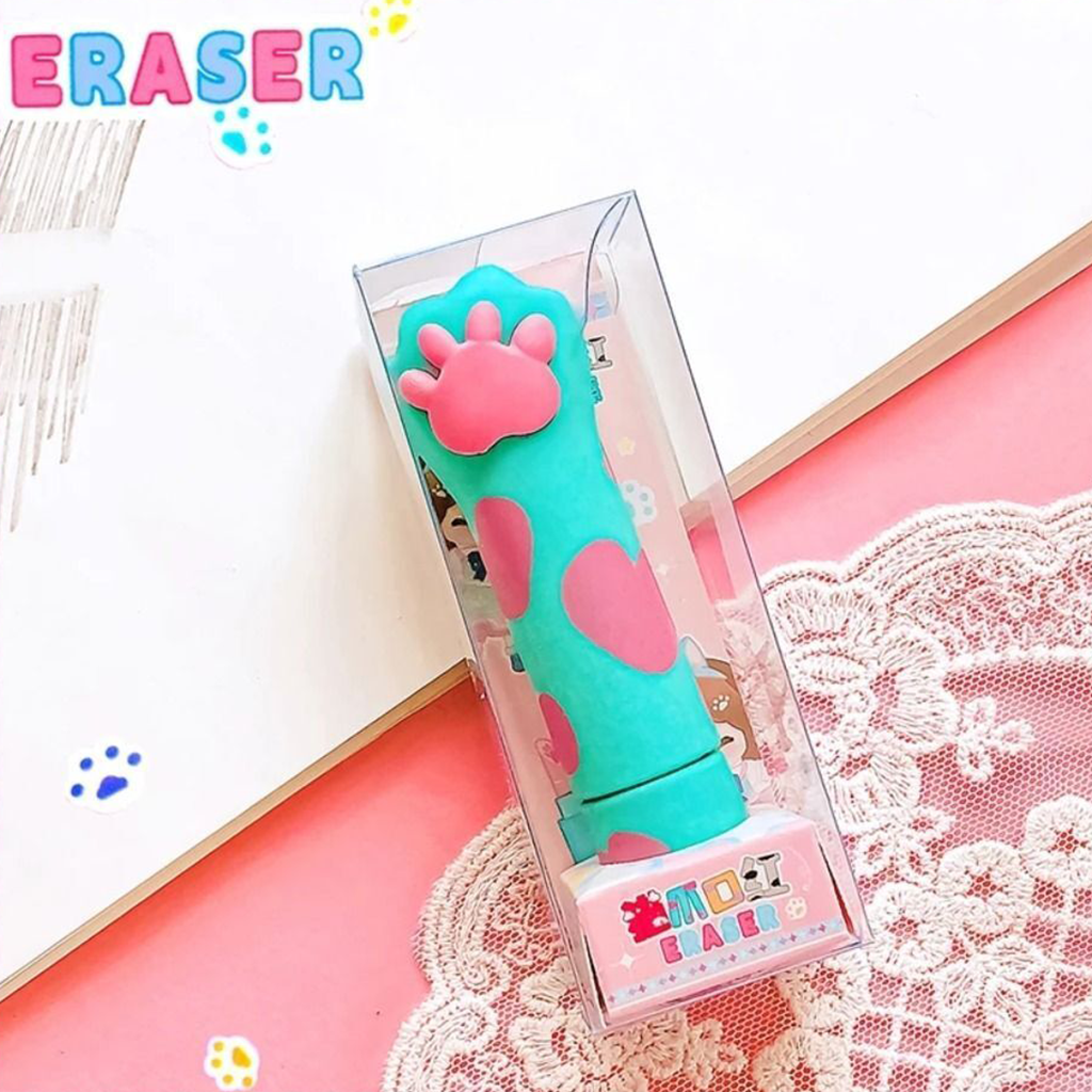 Cat Paw Lipstick Shaped Eraser - Kids Fun Stationery