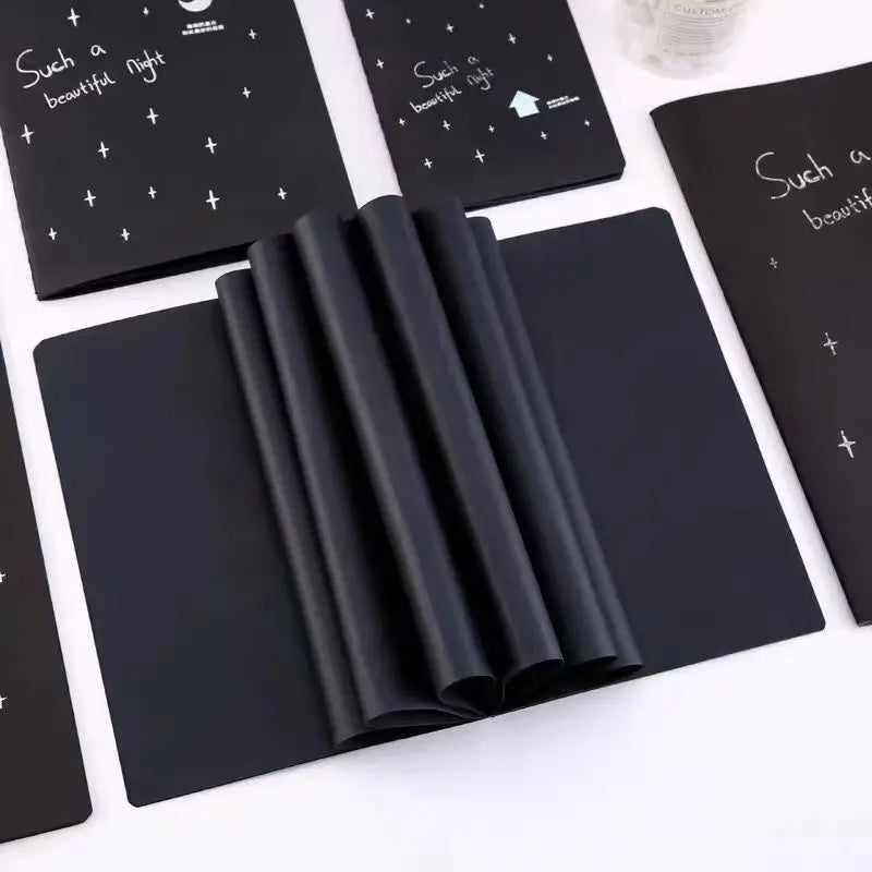 Black Cardstock Inner Pages Softcover Notebooks