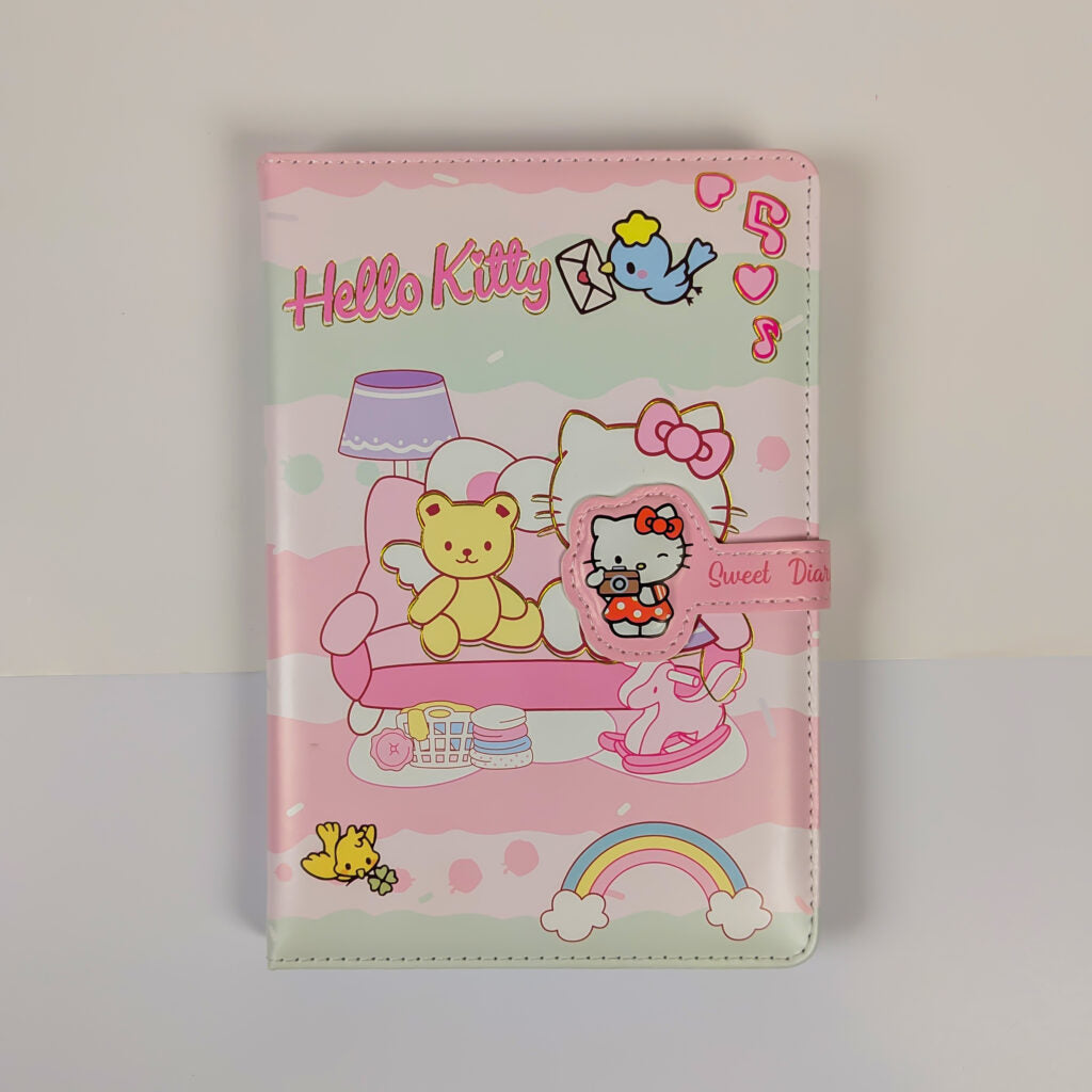 Hello Kitty Magnetic Lock Planner for Kids – A5 Size