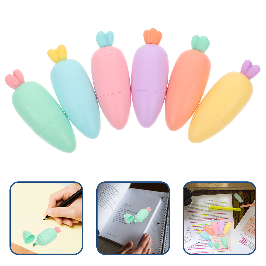 Highlighter Big Radish 6 Pcs Pack
