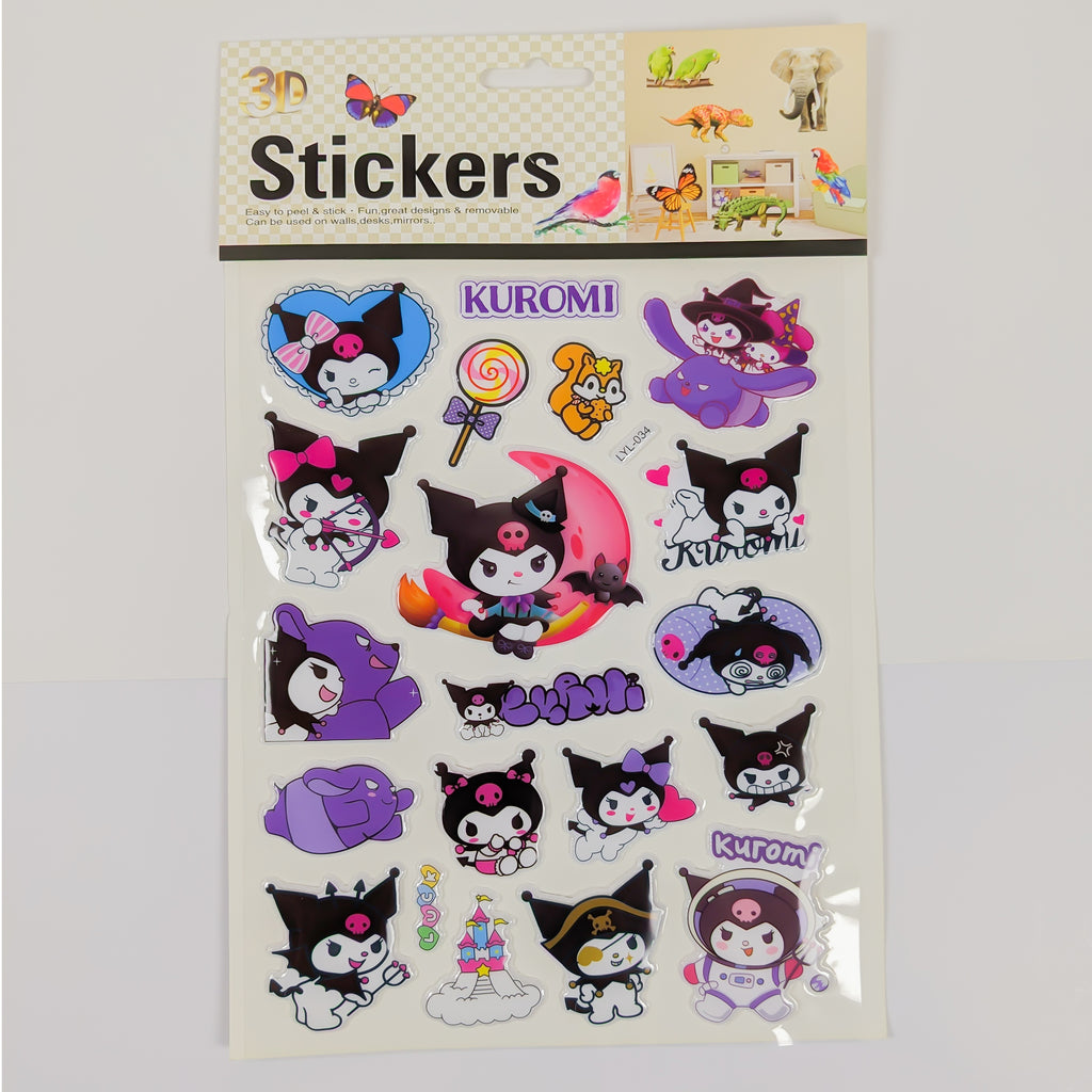 Kuromi Character Stickers – Cute Sticker Pack for Kids