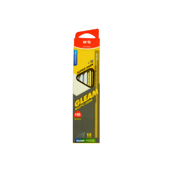 M&G Gleam Triangular HB Pencil Pack – 12 Pencils