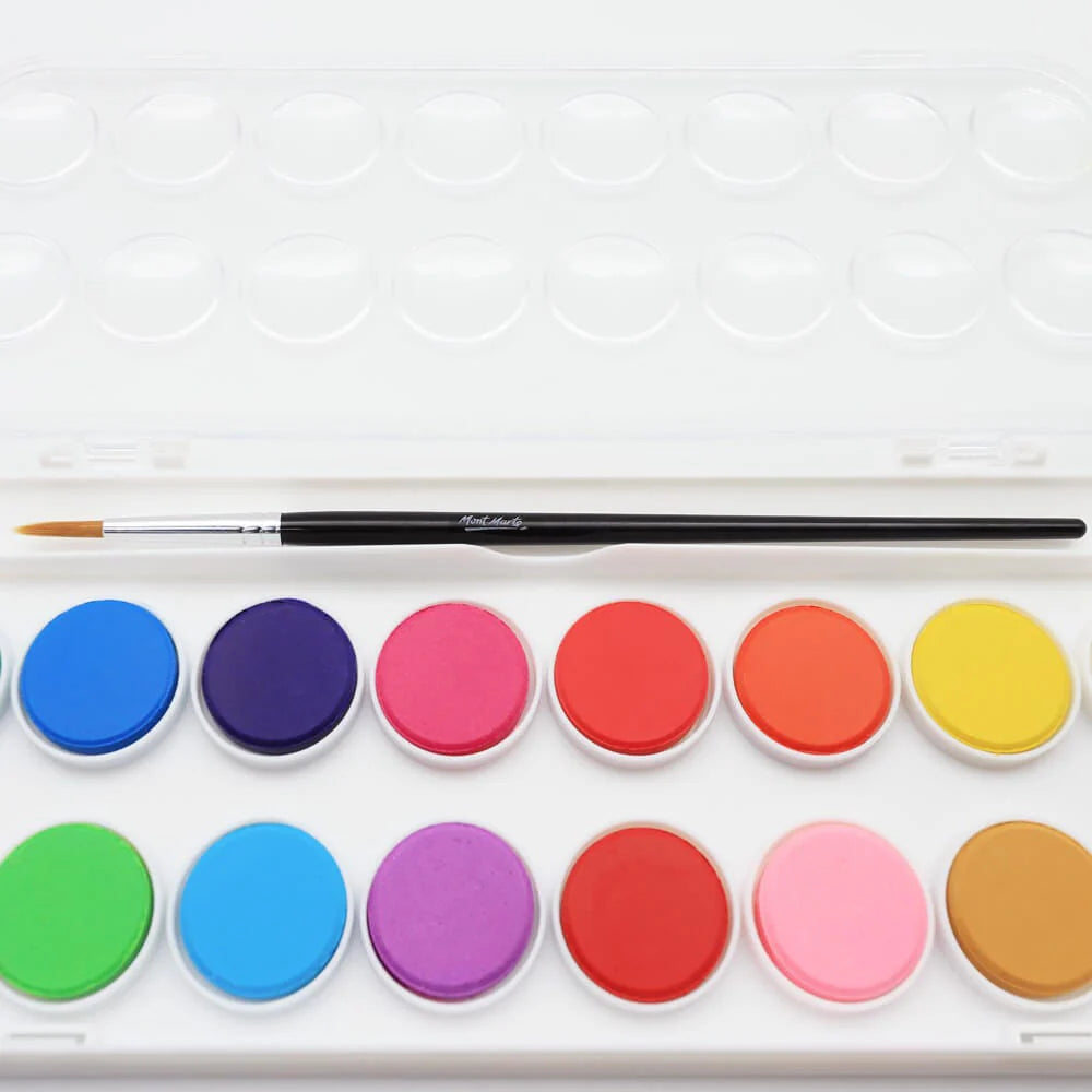 Mont Marte Water Color Set 16 Vibrant Colors with Brush