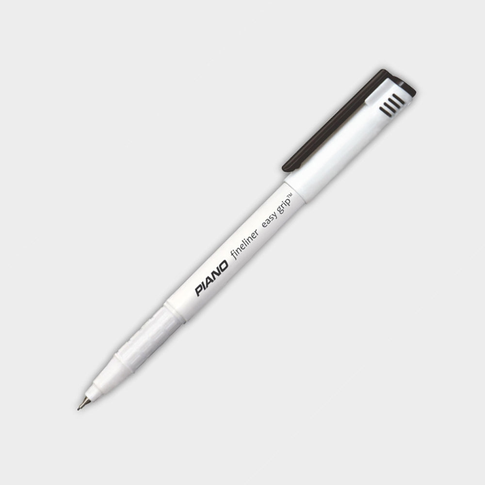 Piano Fine-liner Easy-grip Pointer Black – Pack of 10
