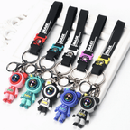 Small Size Silicone Astronaut Space Robot Keychain