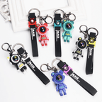 Small Size Silicone Astronaut Space Robot Keychain