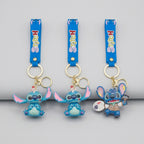 Stitch Cartoon Keychain – Cute Blue Character Key Ring